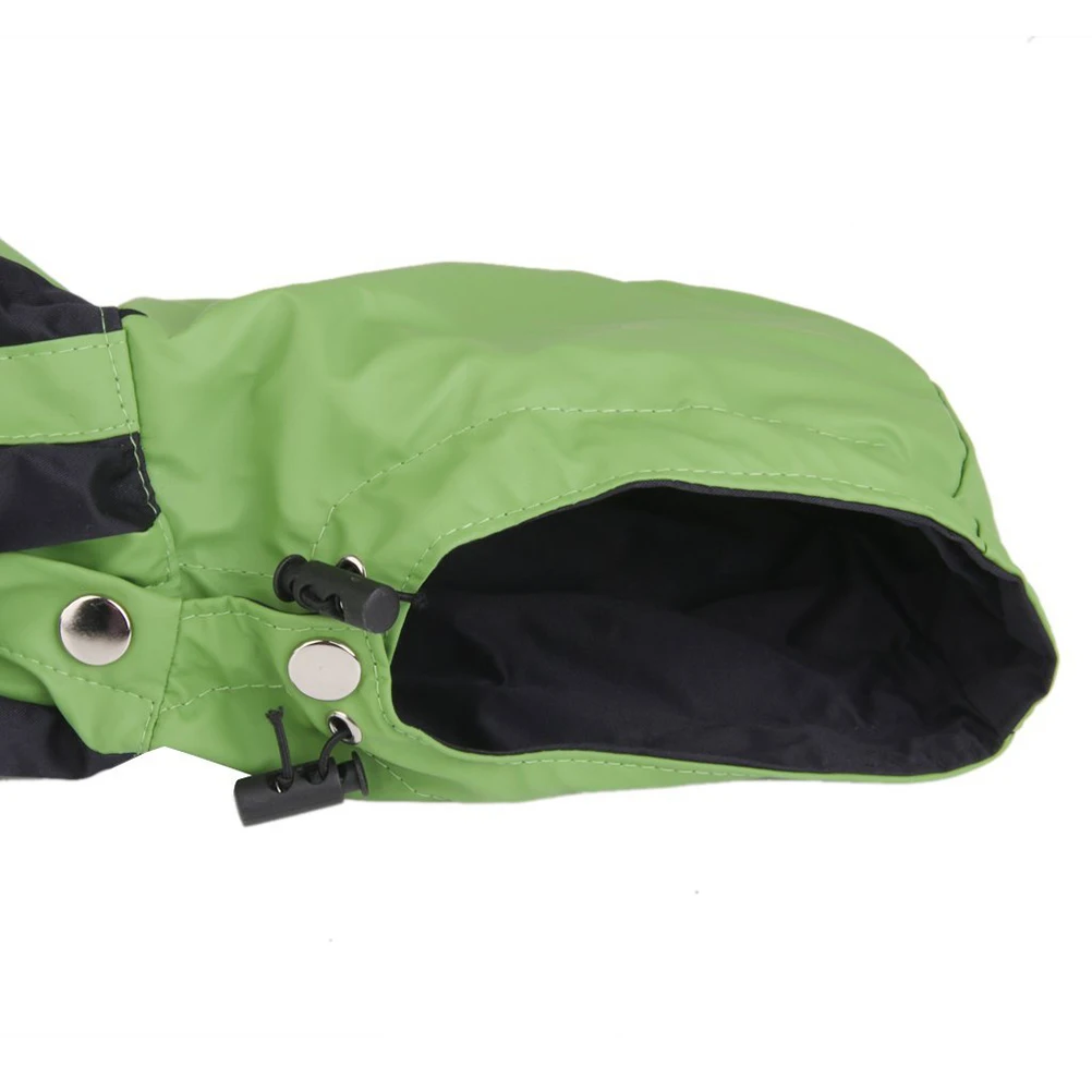 

Waterproof Dog Raincoat Hooded Small Pet Rain Coat Button Closure Lightweight Green Size S For Tiny Dogs Outdoor Rain Gear