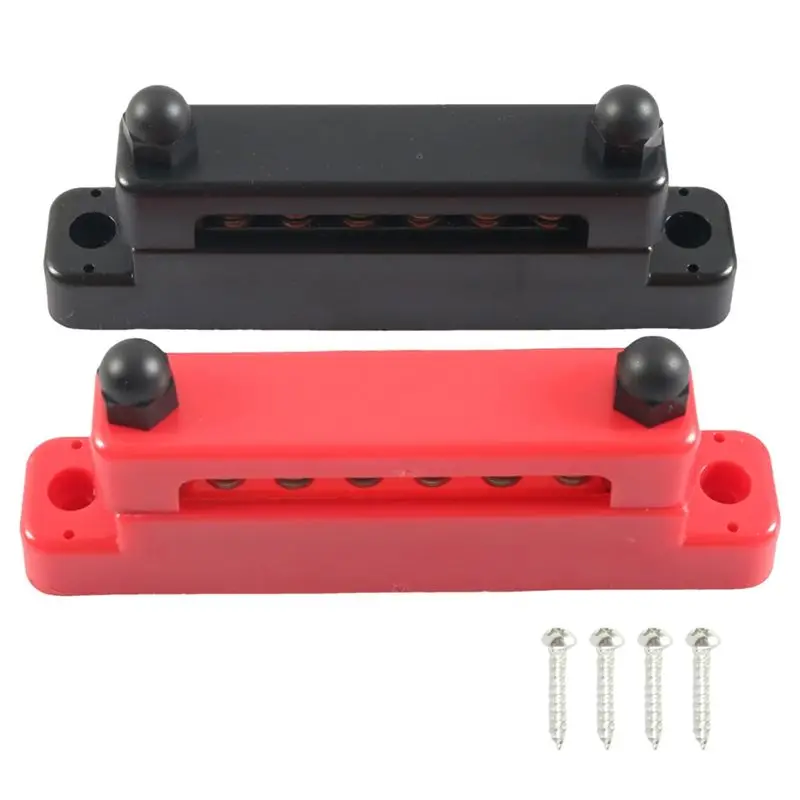 B45CLXY 6-Way Busbar محطة كتلة النحاس الملحقات البحرية لتعديل دائرة السيارة يخت RV