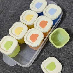 Baby's small complementary food box, steamed cake mold, ice tray, baby's complementary food mini box with lid