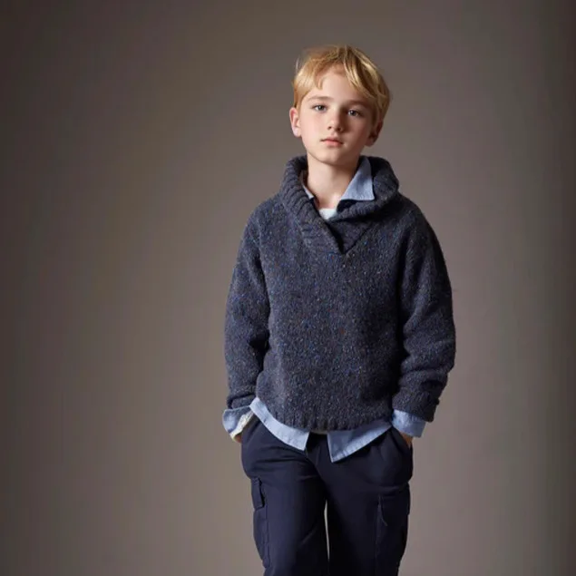 

Свитер, осень 2021, новая детская одежда в корейском стиле, модный однотонный кардиган в стиле ретро с высоким воротником для мальчиков и девочек, повседневный