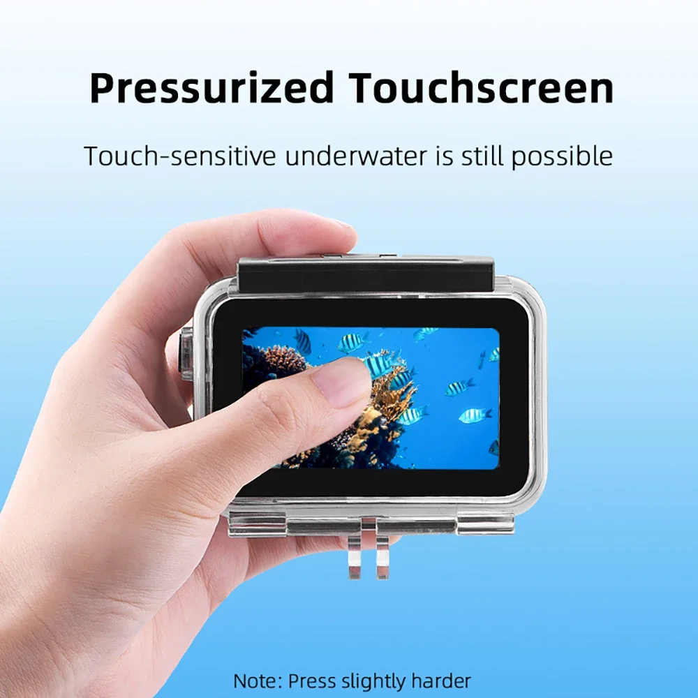 BRDRC 40M Waterproof Case for DJI OSMO Action 5 Pro Protective Shell Sports Camera Swimming Diving Surfing Action 4 Accessory