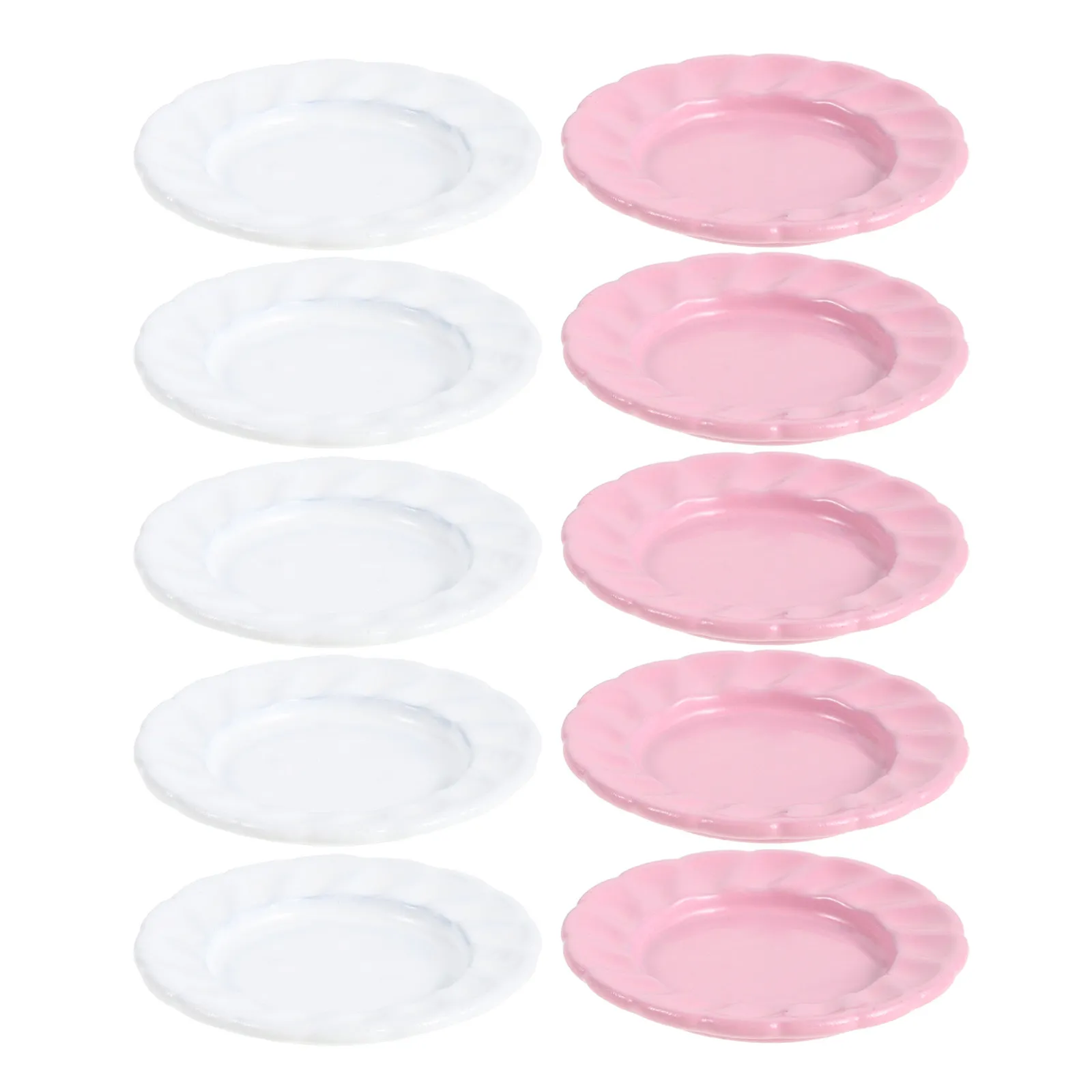 

10Pcs Mini Candy Color Plates 0.9 Inch Pastel Plastic Miniature Dishes for Dollhouse Kitchen Decor Small Candy Themed Dessert