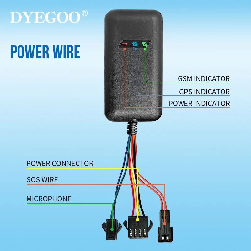 DYEGOO GT06 GT02N pojazd motocyklowy lokalizator GPS Monitor dźwięku SOS wibracji zapłonu GEO ogrodzenia Alarm przekroczenia prędkości Andorid