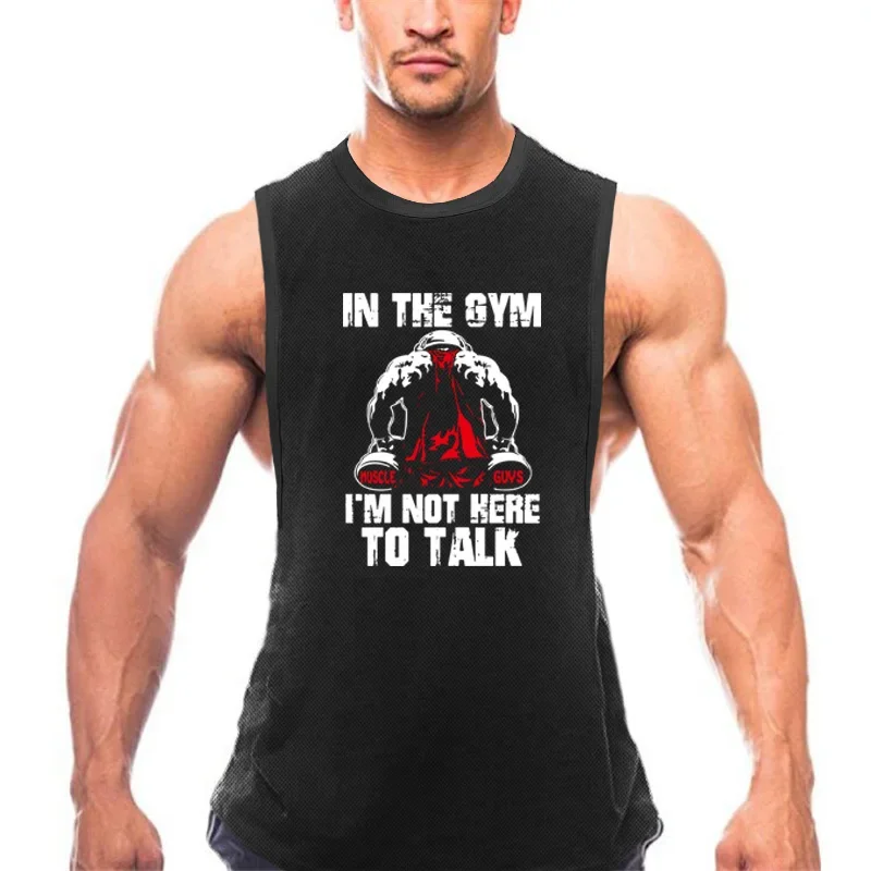 

Mens Bodybuilding Quick Dry Vests Gym Fitness Tank Tops Sumemr Mesh Breathable Sleeveless Shirts Running Sport Muscle Tank Tops