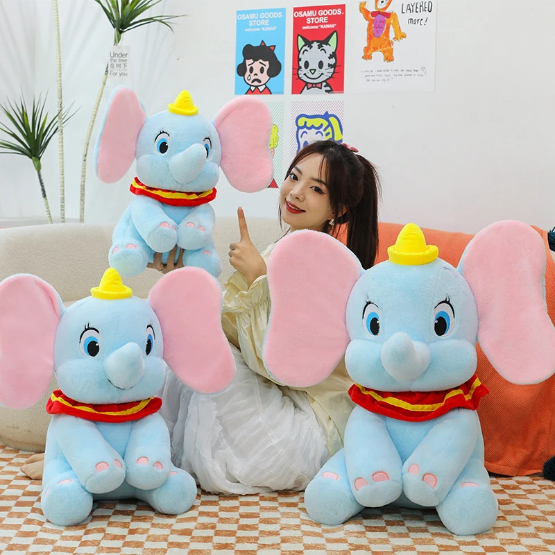 45/65CM Disney Dumbo juguetes de peluche suave almohada Kawaii Anime lindas muñecas dibujos animados Animal ala elefante suave relleno regalo para niños