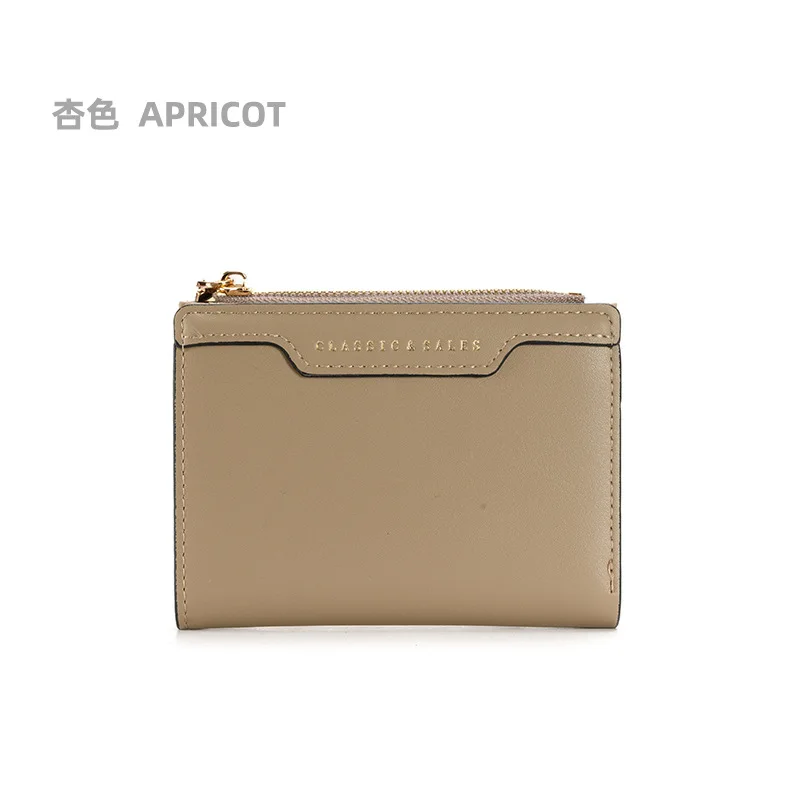 Ladies Zipper Wallet Korean Style Multifunctional Mini Ultra-Thin Card Holder Document Pouch Compact And Elegant