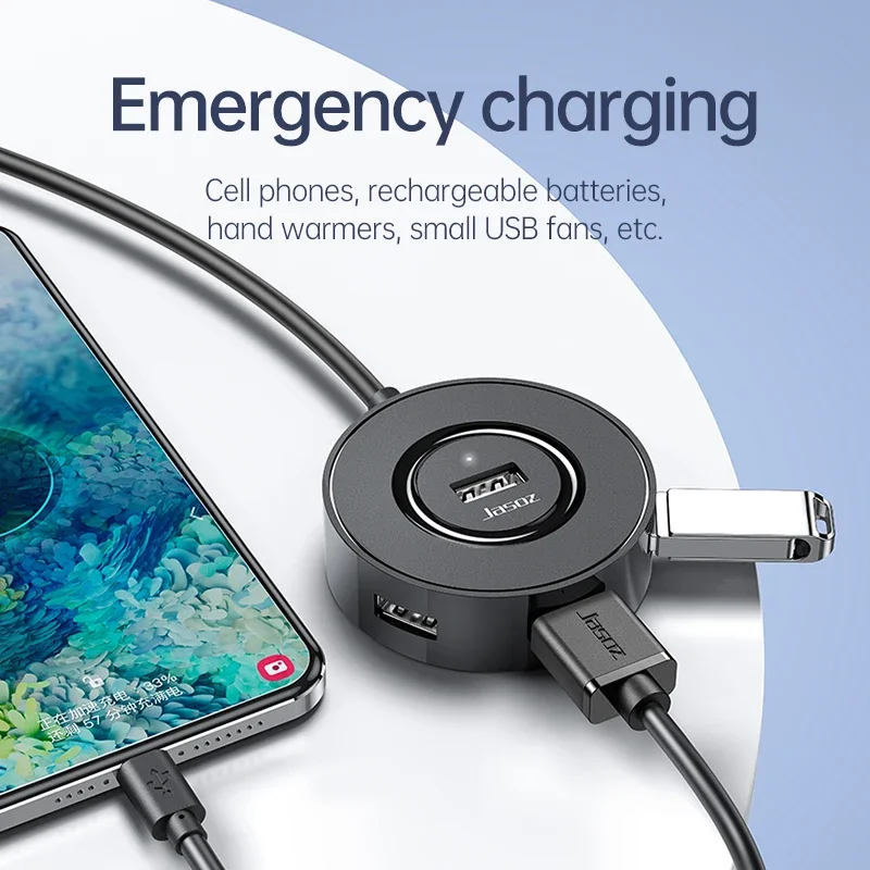 Jasoz Đa Hub USB 2.0 Bộ Chia USB 4 Cổng Tốc Độ Cao USB 2.0 Adapter Tất Cả Trong Một Hab Giãn Nở cho Máy Tính Phụ Kiện Máy Tính