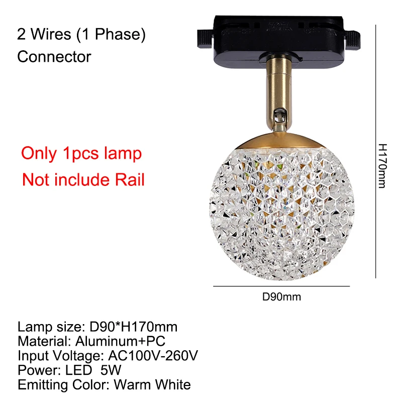 Lampe de plafond LED créative sur Rail, design nordique, luminaire décoratif d'intérieur, idéal pour un salon, 5W