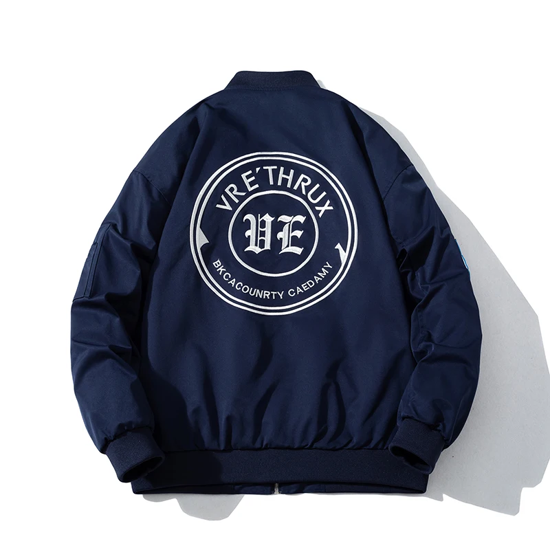 

New Baseball Jacket Men Patterns Embroidery Badge Lettering Fashion Casual Outerwear Male Hip Hop Coat #605