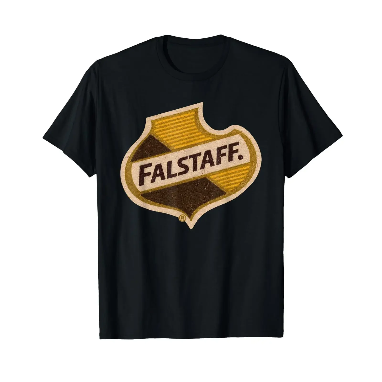 Vintage Falstaffs Beer American Brewery Distressed T Shirt vintage Washed homme Top For Everyday Wear Versatile fashion