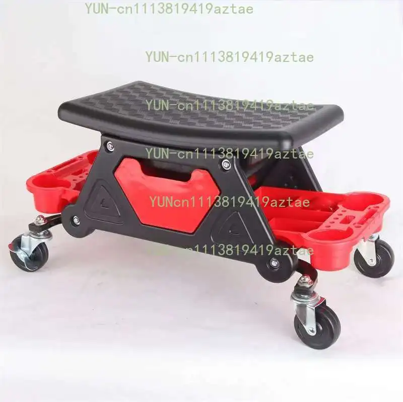 Adjustable Rolling Mobile Work Stool Auto Detailing Repair Stool Height Adjustable Workshop Seat for Car Polishing Maintenance