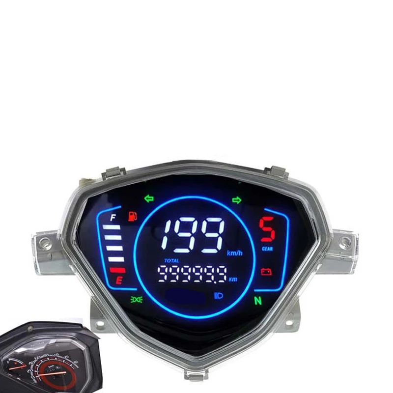 

Modification Dashboard Speedometer LED Digital Modify Motorcycle Meter for Modenas Kriss MR2 MR3