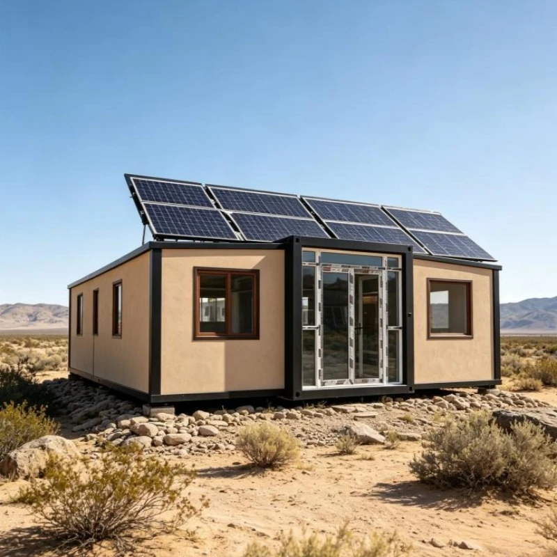 Green Container House 20/30/40ft Expandable Folding Modular Home 3 Bed 1 Bath Kitchen Balcony Waterproof Durable Steel