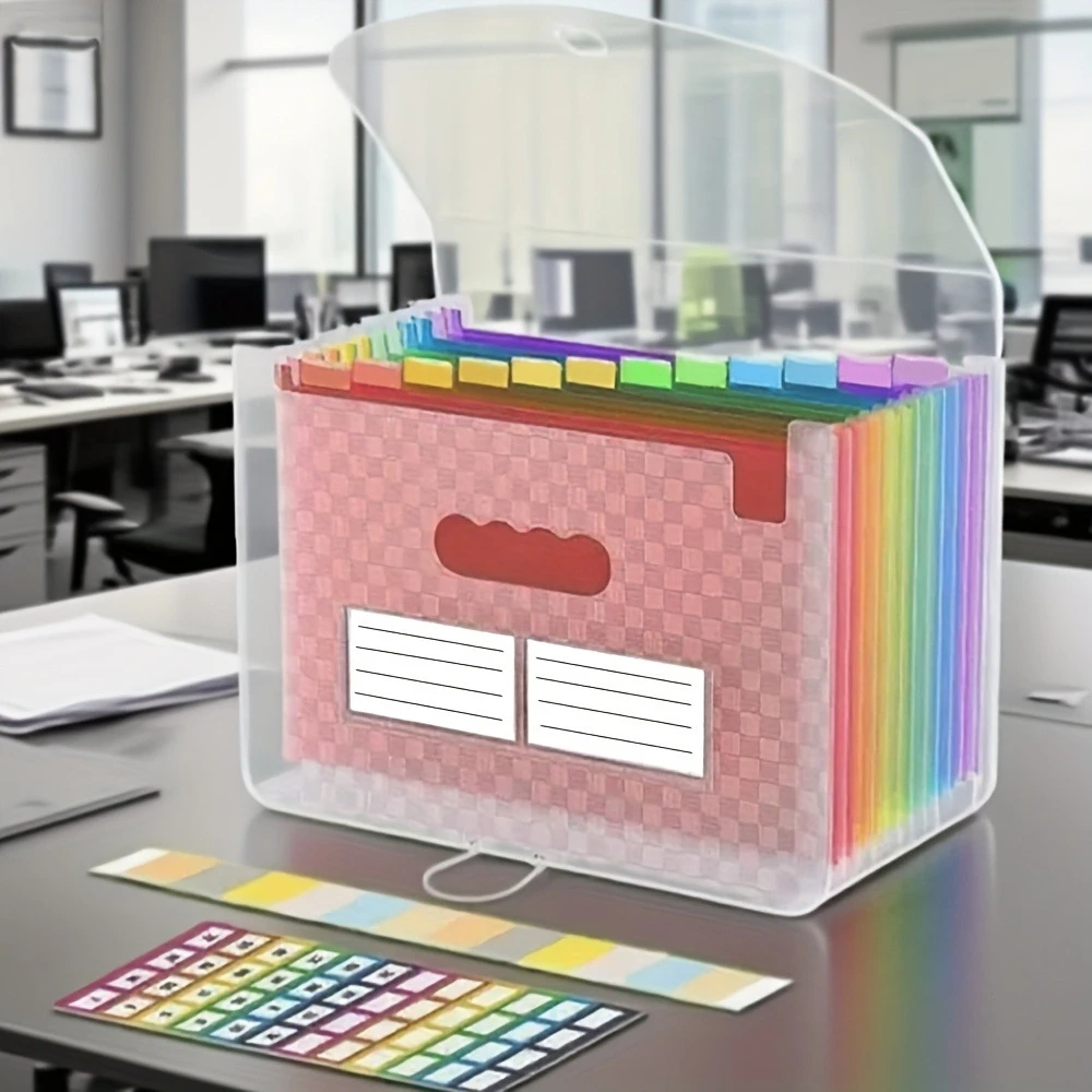 Cartella portadocumenti espandibile a 25 tasche, organizer multiuso per documenti/ricevute, forniture per ufficio/scuola/casa (uso artistico e ufficio)