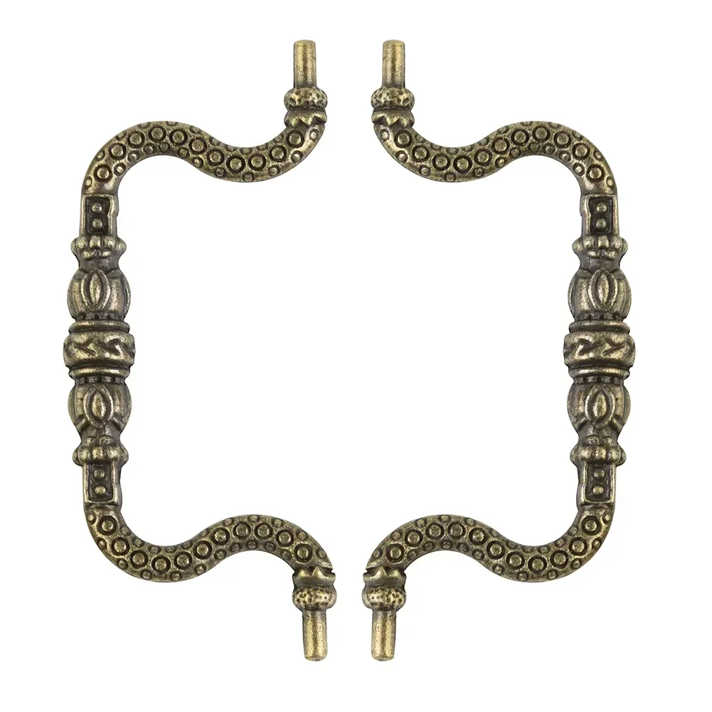

Set Pull Handles With Screws Zinc Alloy Replacement Retro Tracery Arch Vintage ​Antique Bronze Decoration Door