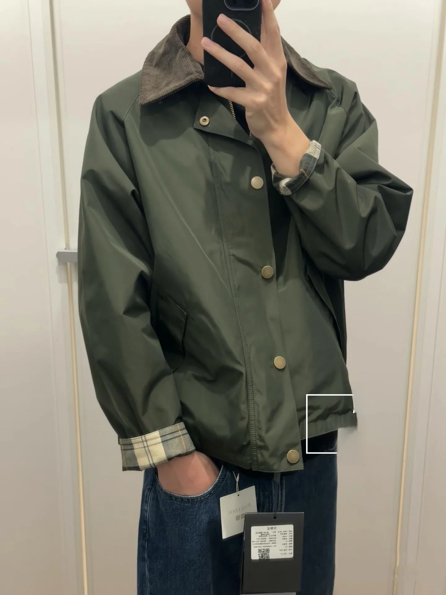 

Sumu Briti Retro Sle Водонепроницаемая вельветовая куртка с откидным воротником и весенне-осенней женской верхней одеждой Faion