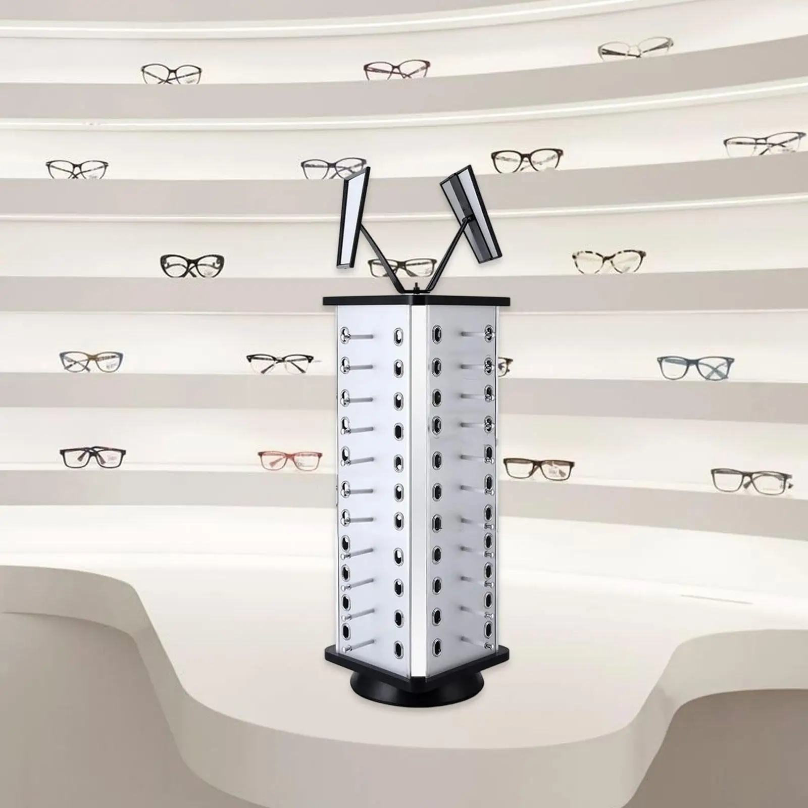 Glasses Display Stand Rotating Collection Eyewear Organizer Eyeglass Turning Stand Sunglasses Holder Organizer Rack for Store