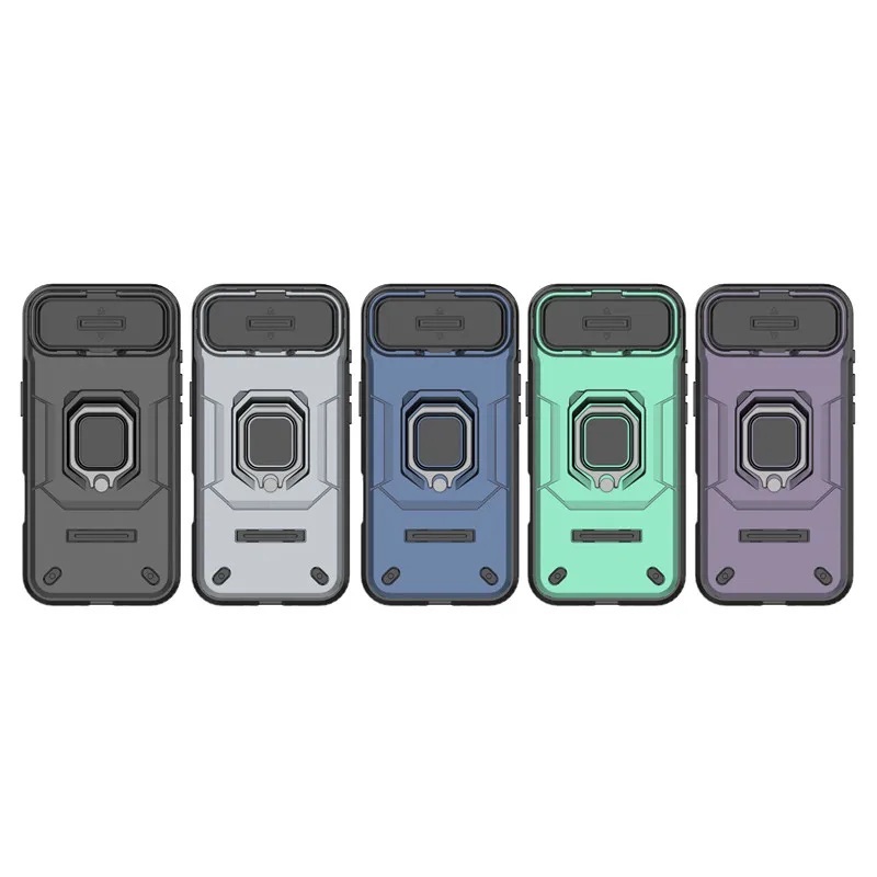 Voor iPhone 17 Air Case Slide Camera Telefoonhoesje Voor iPhone 17 Air iPhone 17 Pro Max Cover Armor PC Schokbestendige achterkant Cases