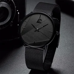 2023 New Minimalist Men's Fashion Casual Watch Unltra Thin Simple Men Business Watches Dressy Quartz Wristwatch reloj hombre