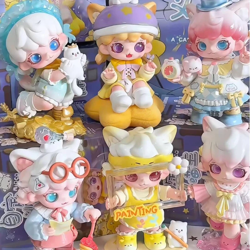 ของแท้ Mioco ชุด Meow Meow Life แบบปรับแต่งได้ กล่องสุ่มน่ารัก ของตกแต่งโต๊ะทำงาน ฟิกเกอร์ Tide Play ของขวัญวันเกิด กล่องปริศนา