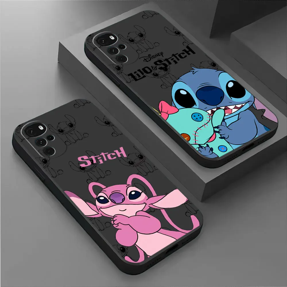 Case For Motorola G60 G30 G22 G52 G53 G71 G31 G72 G51 Edge 40 G32 20 G9 Plus One Fusion Phone Cover Disney Angel Stitch Lilo