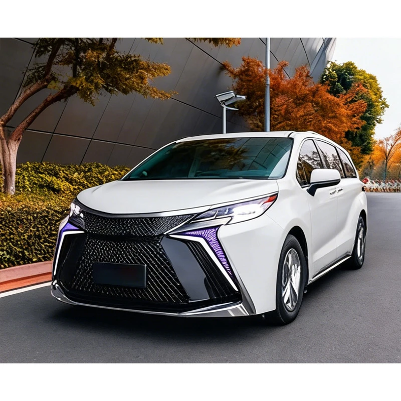 For Toyota Sienna 2021‑2023 Upgrade Ocean Whale Style Front Rear Bumper Grille Assembly Cross Border Wholesale Kit