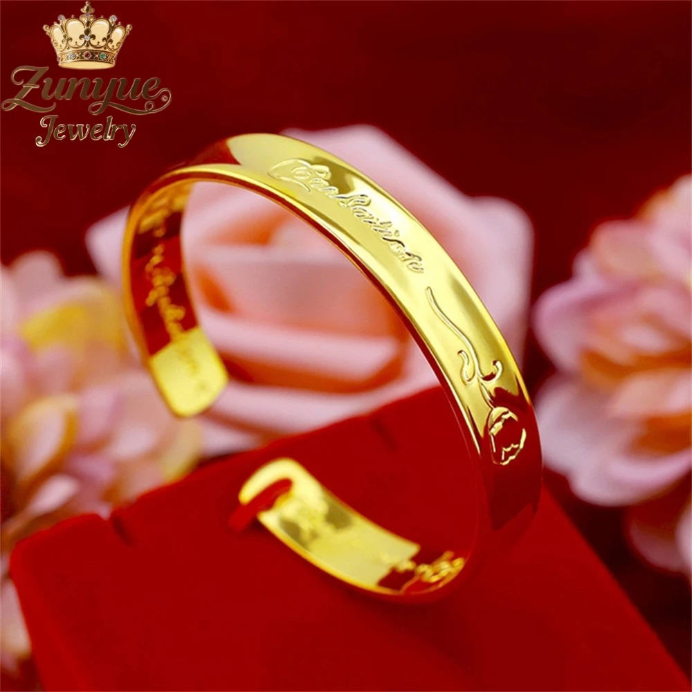 Sand Gold Carnation Bracelet Luxury Quality Jewelry Handicraft Best Selling Fashion Jewelry Exquisite Elegant Popular Charms