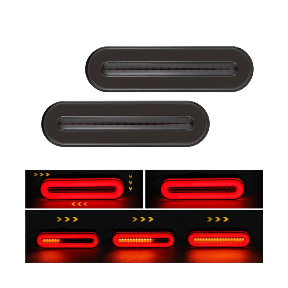 12-24V Waterproof Truck LED Tail Light Rear Lamp Stop Reverse Indicator Fog Lights for Trailer Truck Car Taillight