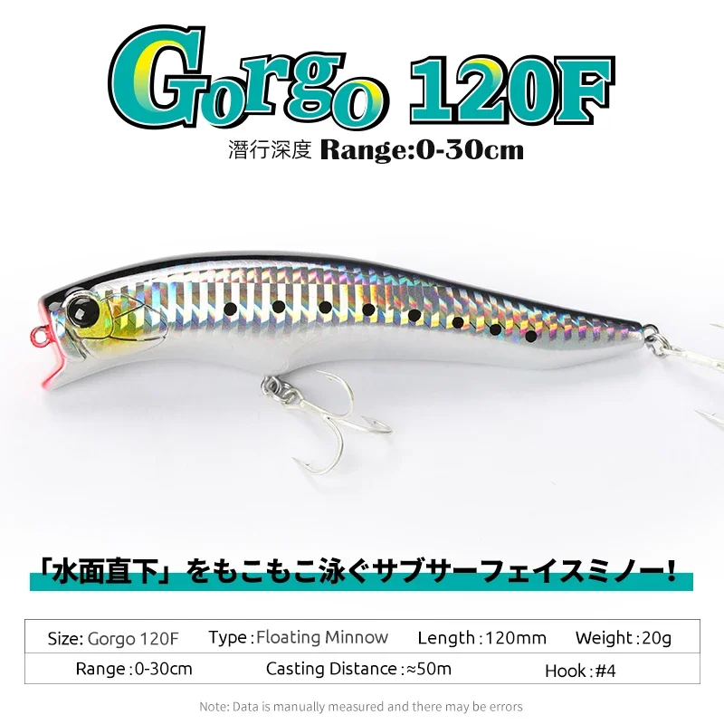 Tsurinoya 120F – Señuelo flotante superficial con tungsteno UV lubina - imagen 5