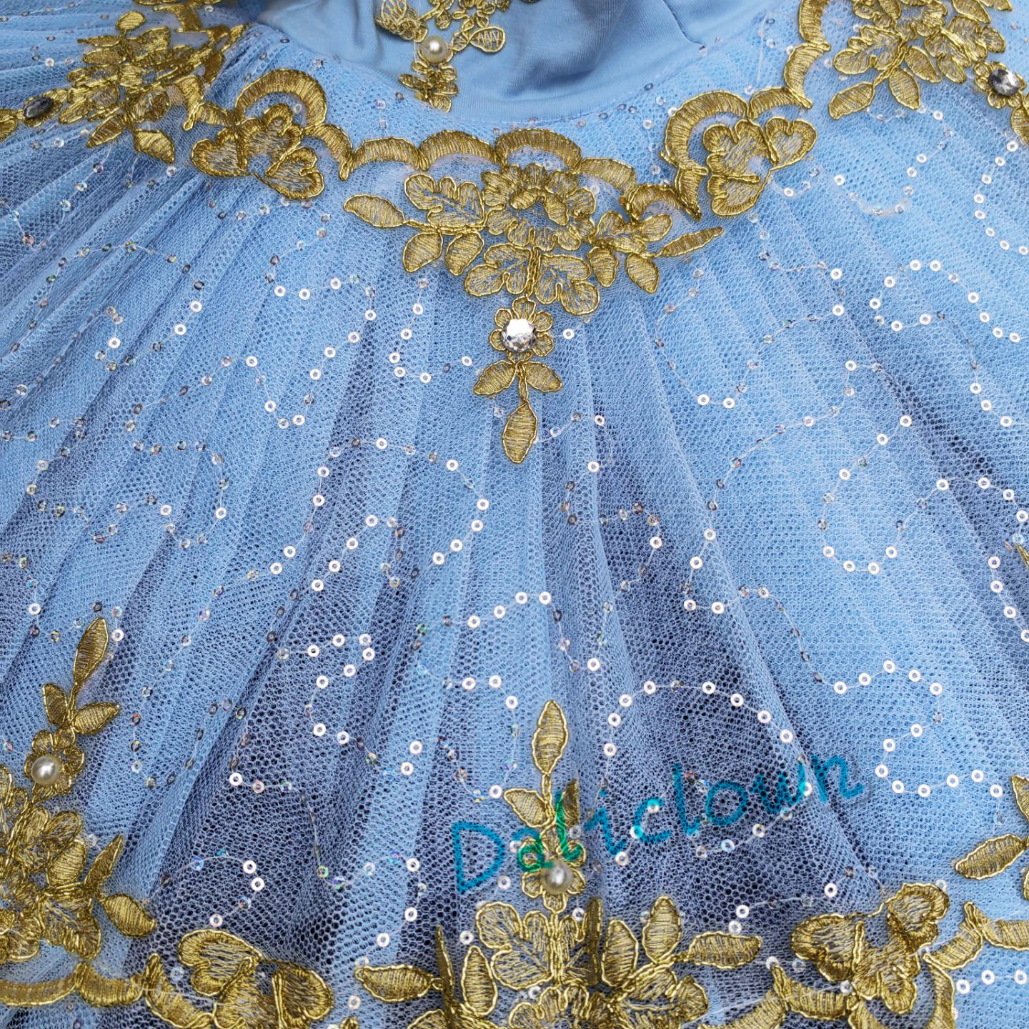 Professional Ballet Tutu Girl Blue White Sequin Platter Pancake Tutu Ballerina Party Dress Kids Adult Child Ballet Dance Costume
