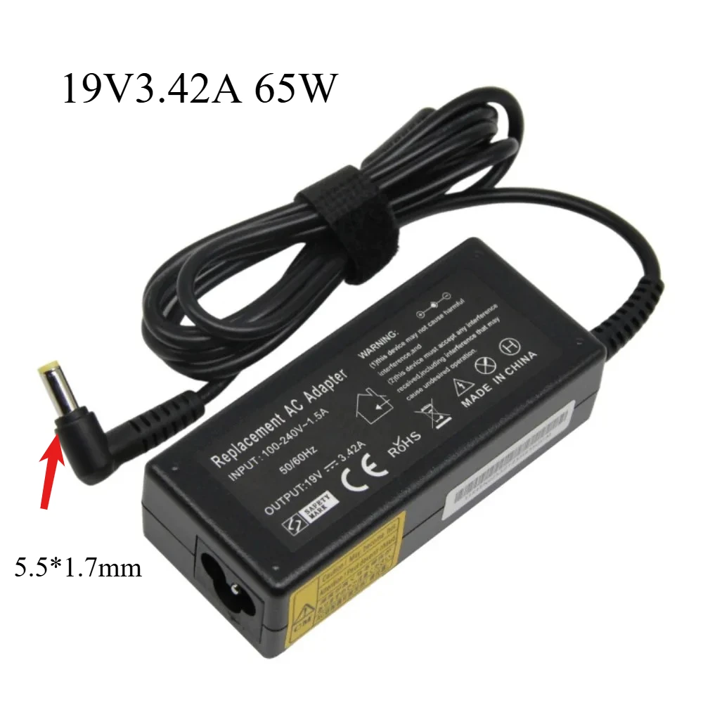 

19V3.42A 65W 5.5*1.7mm Зарядное устройство для ноутбука переменного тока Блок питания для адаптера питания ACER Acer