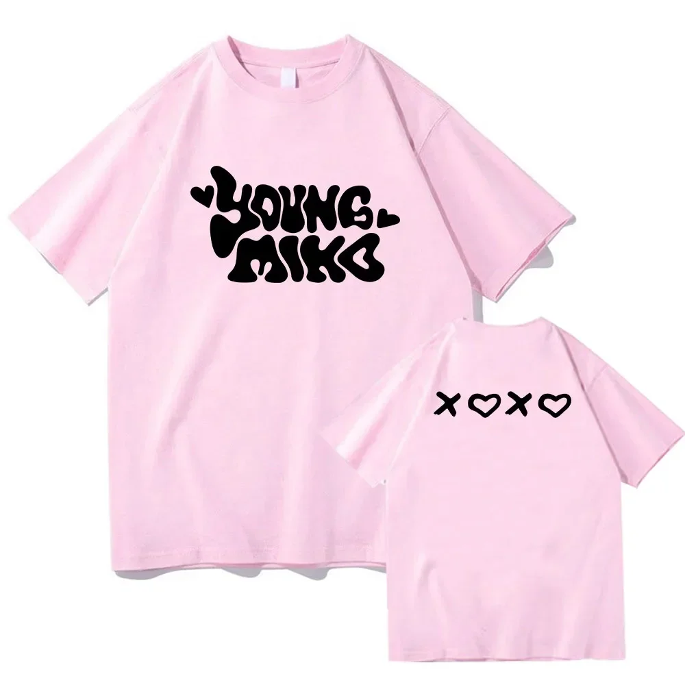 XOXO Tour 2024 Concert Printing T-shirts Baby Miko YoungMiko Graphic Tee-shirt Cotton High Quality Women/Men Tshirts Summer Tees