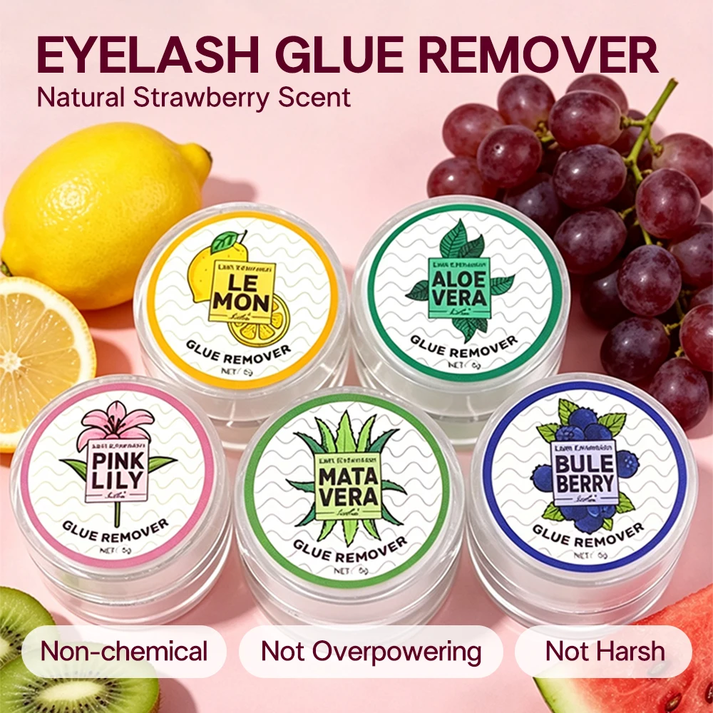 5g Fruit Flavour Eyelash Glue Remover Professional for Eyelashes Extension Glue Remover Fragrance Smell Cream Makeup Tools