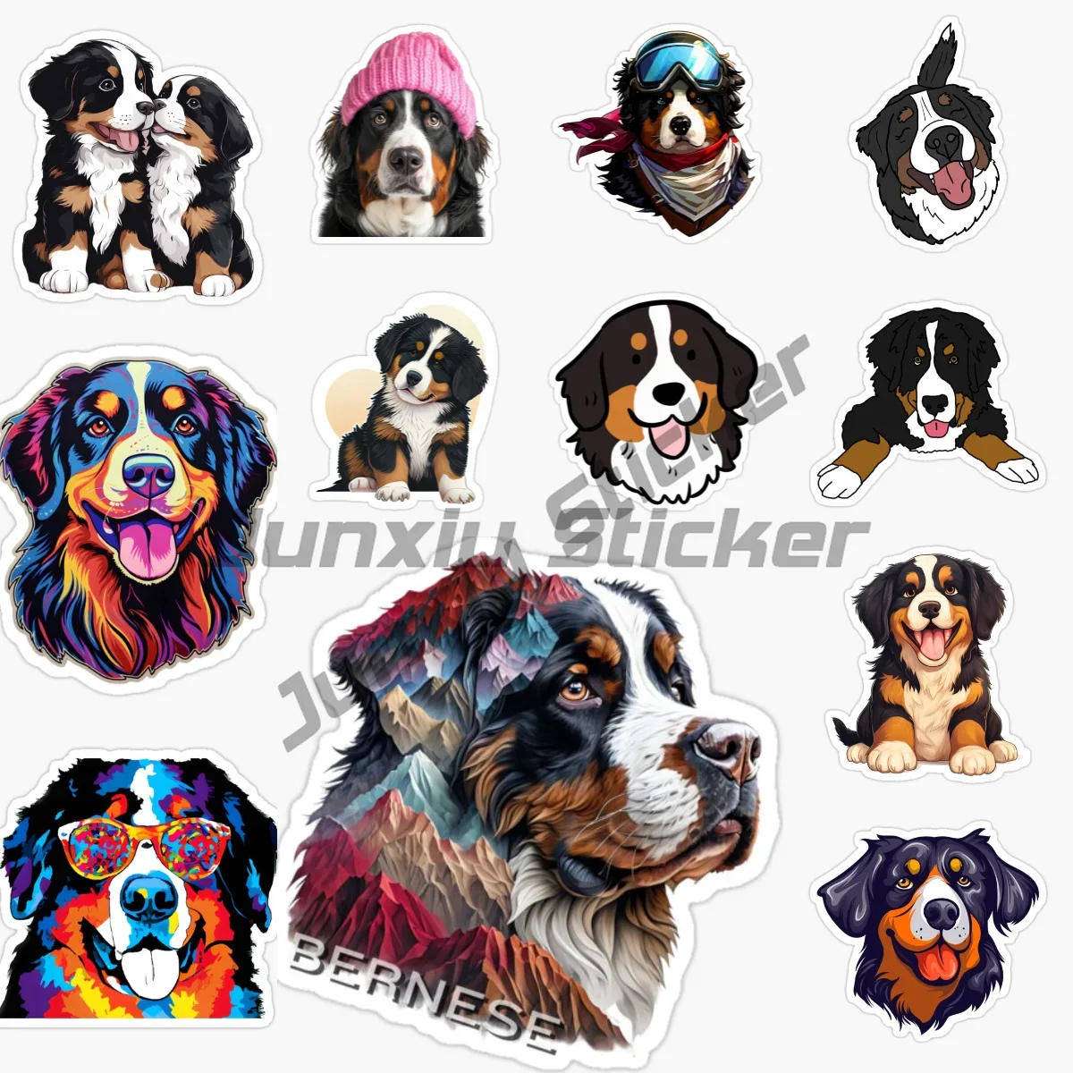 Bernese Mountain Dog Swiss Smart Flexible Alert and Kind Car Sticker Vinyl Self-Adhesive Decorative Decal Car Accessories
