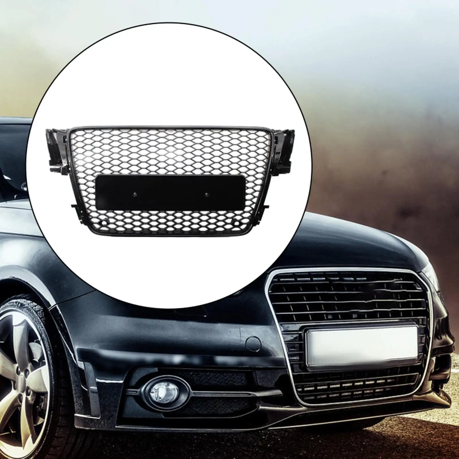 

Front Grille 8T0853651B Exterior Decoration Honeycomb Mesh Gloss Black 8T0853651E 8E0853651F for A5 B8 8T Accessories