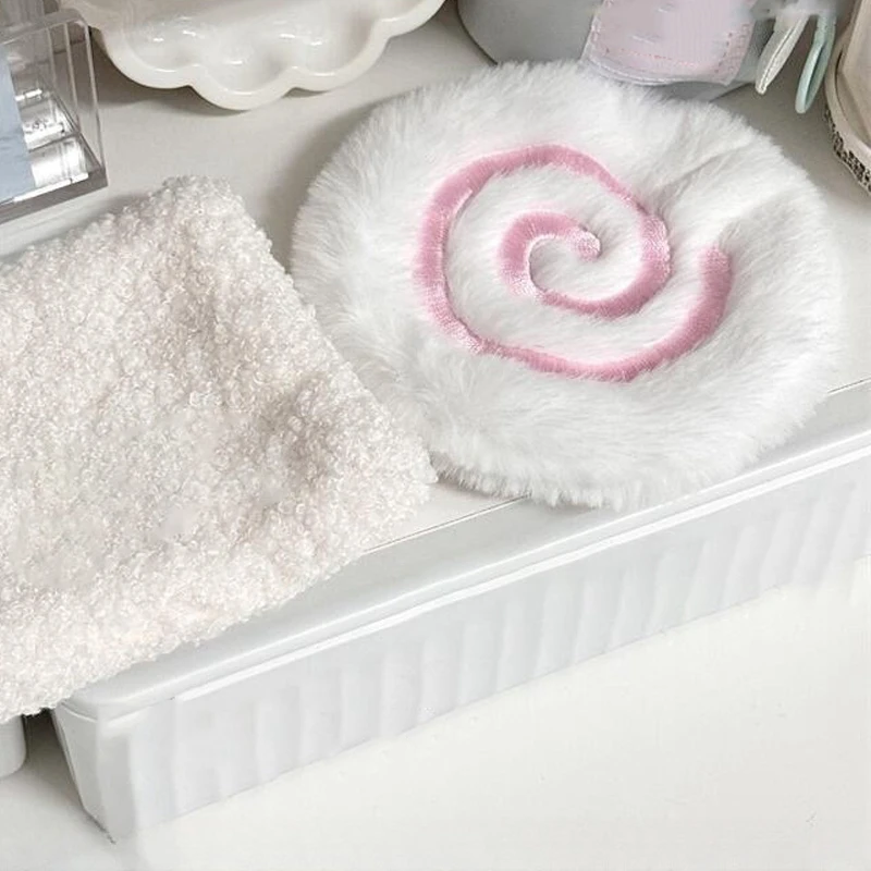 Girl Heart Cute Pink Board Plush Coaster Thickened Insulated Multi Functional Coaster Home Desktop Decor Soft Comfortable Gifts
