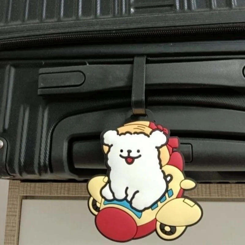 Cute Cartoon Dog Silicone Luggage Tag Anti‑Lost Suitcase Name Label Portable Baggage Identifier Travel Bag Accessory view 6