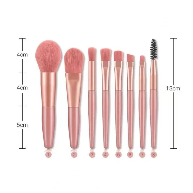 8-częściowy zestaw pędzli do makijażu Puder kosmetyczny Cień do powiek Podkład Blush Blending Concealer Profesjonalne narzędzie do makijażu urody