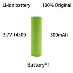 Batteria al litio 100% originale di alta qualità al 14500, batteria ricaricabile 3.7V ad alta potenza, multifunzionale e durevole 500mAh