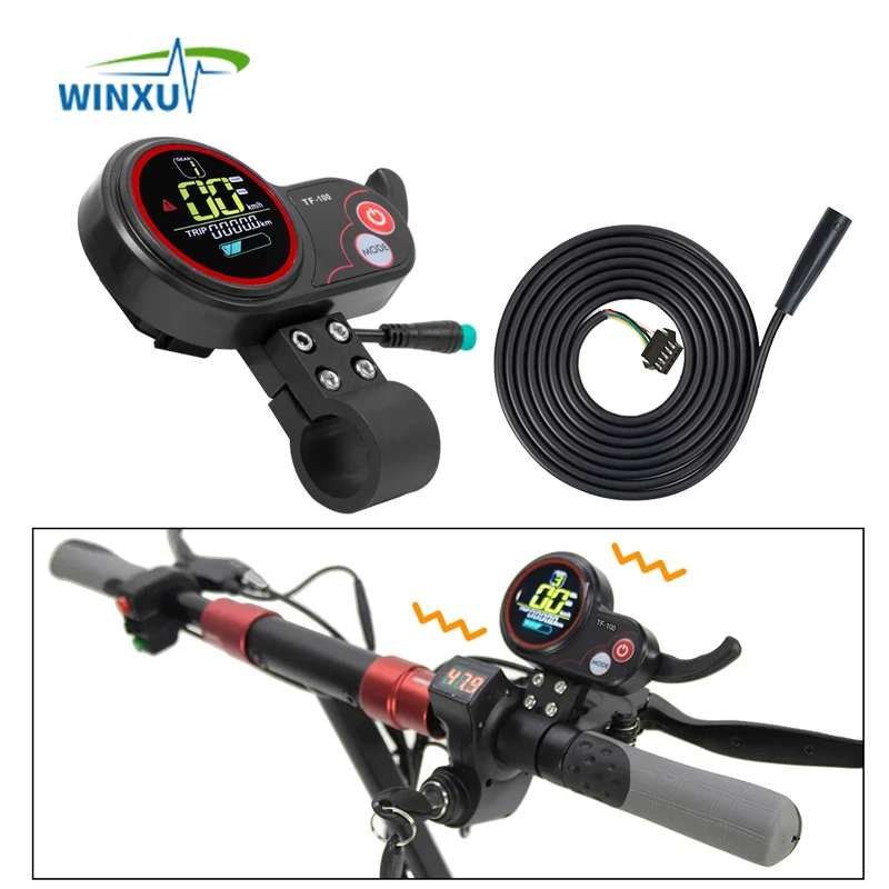 Contrôleur universel d'onde sinusoïdale de moteur sans balais de 48V 20A 500W TF-100 le kit d'accélérateur d'affichage à cristaux liquides de TF100 pour le scooter électrique figuré par kugoo