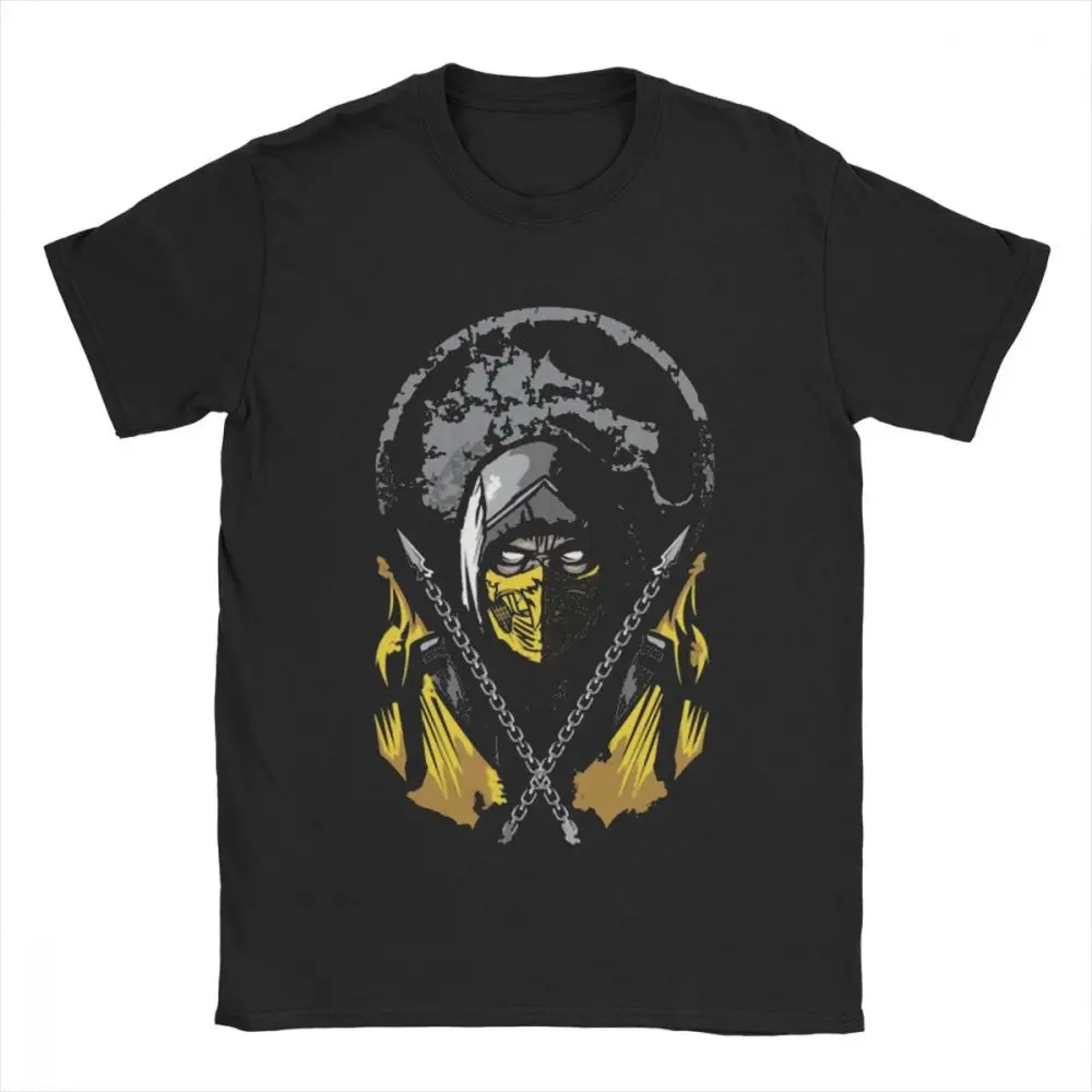 Awesome Men's T-Shirts Mortal Kombat T Shirts Scorpion MK11 New Cotton Clothes Best Gift Idea Faddish Fighting Game Tee Shirt