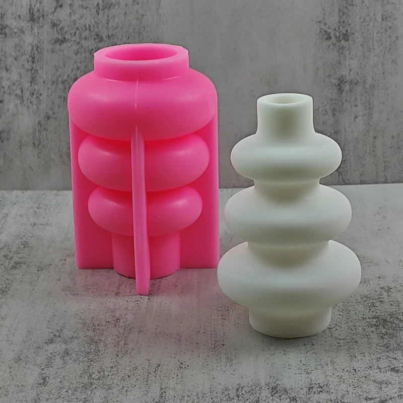 11-22cm Donut vase resin silicone mold wreath circular vase concrete cement gypsum silicone mold home decor