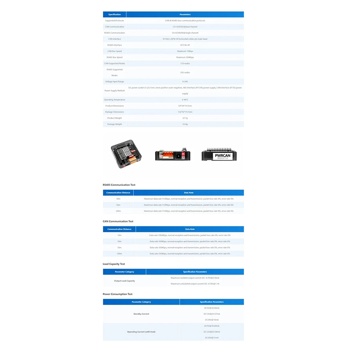 For PwrCAN Module13.2 Multi-Function Communication Module Dual CAN and One RS485