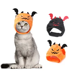 Mascote halloween cão gato traje cão gato trajes para cães pequenos cosplay bat chapelaria gato chapéu gato chapelaria suprimentos para animais de estimação