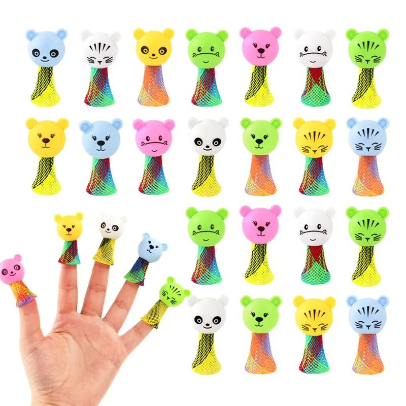 10/20Pcs การ์ตูนสัตว์กระโดดตุ๊กตาของเล่นสําหรับเด็กของขวัญวันเกิดห้องเรียนรางวัล Pitana Fillers Baby Shower Goodies กระเป๋า