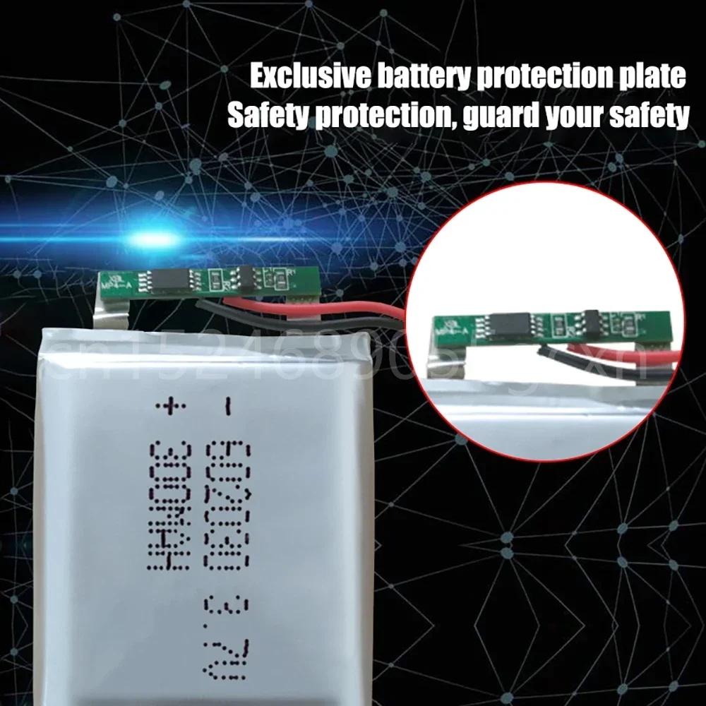 602030   Mini bateria de lítio recarregável lipo 300mah 3.7v bluetooth mp3 cartão sem fio gravador de áudio baterias de célula de íon-lítio