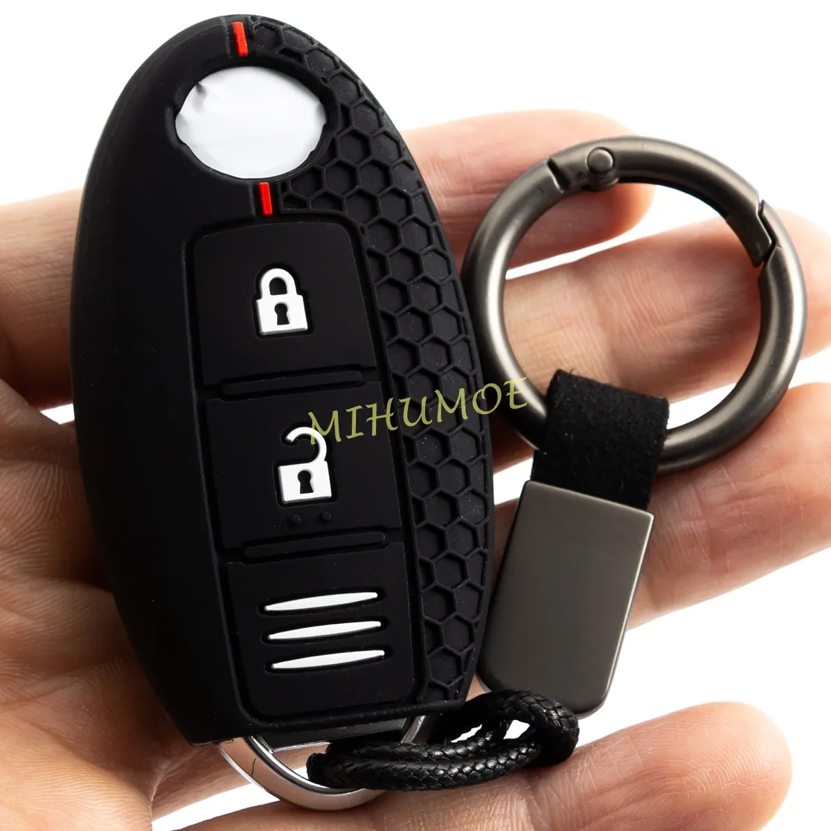 Silica Gel 2 Button Car Key Fob Chain Case Cover For Nissan X-Trail T31 T32 Qashqai Murano Note 370Z Juke Leaf Kicks Micra