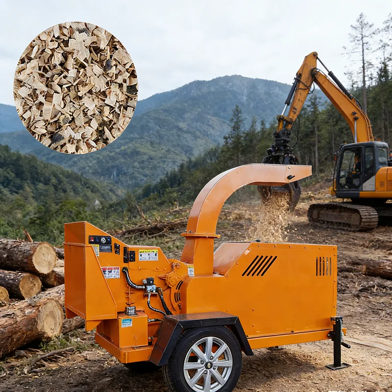 

Customized Electric Wood Chipper Long Service Life Log and Tree Chipper Machinery Commercial Wood Chipper Machine