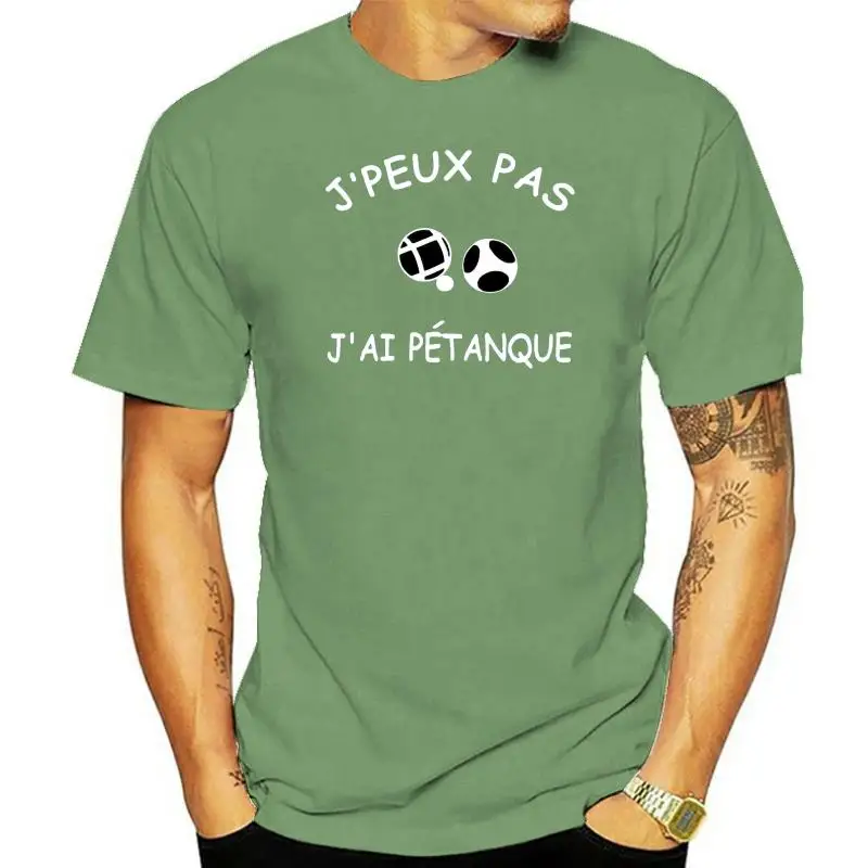 TEE SHIRT HUMOUR J'PEUX PAS J'AI PETANQUE