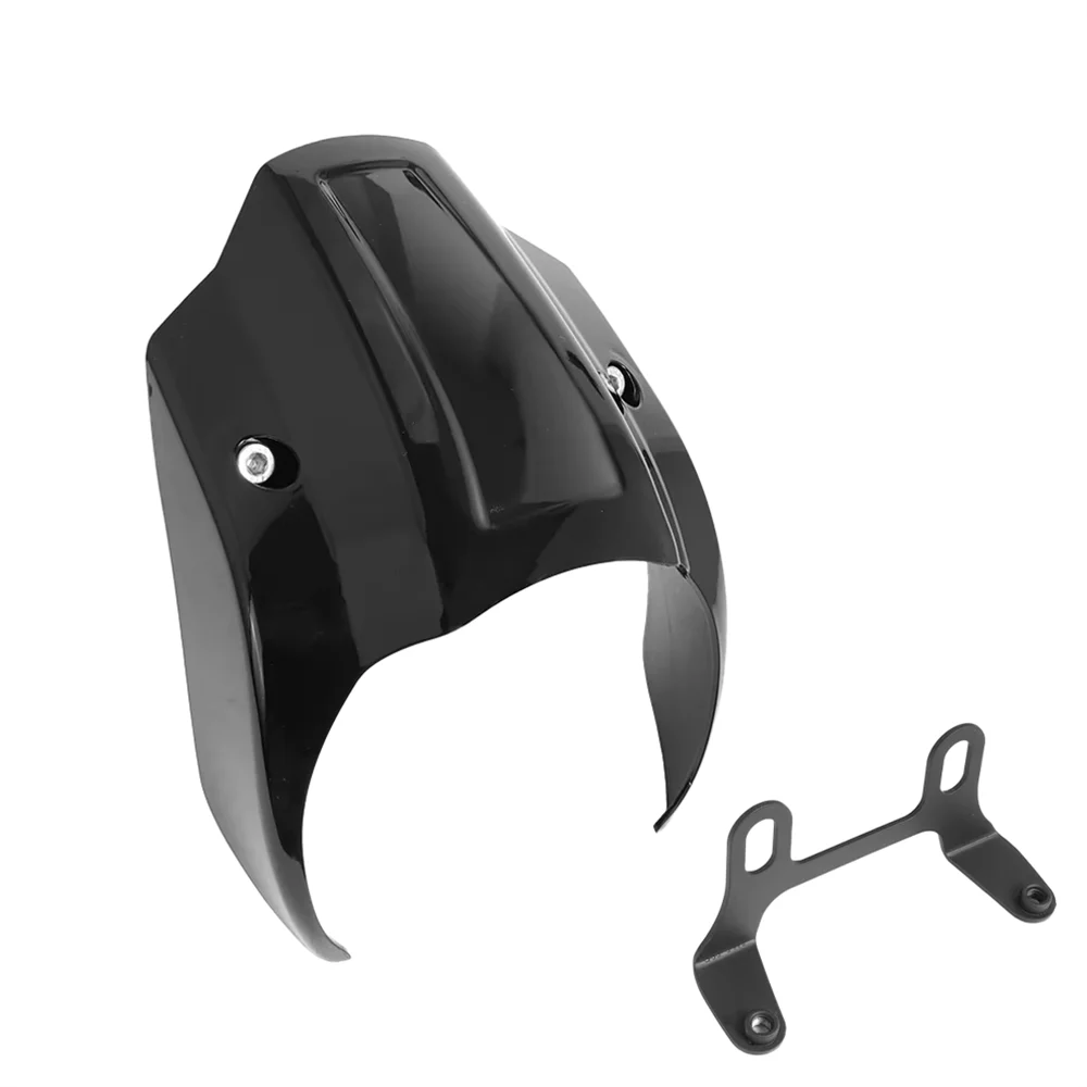 Black ABS Front Mask Headlight Fairing Cowl Motorcycle Headlamp Cover For Harley Street Bob FXBBS 114 FXBB 107 2018-2023